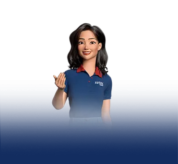 Assistente virtual EVA mulher de cabelos pretos e camisa azul