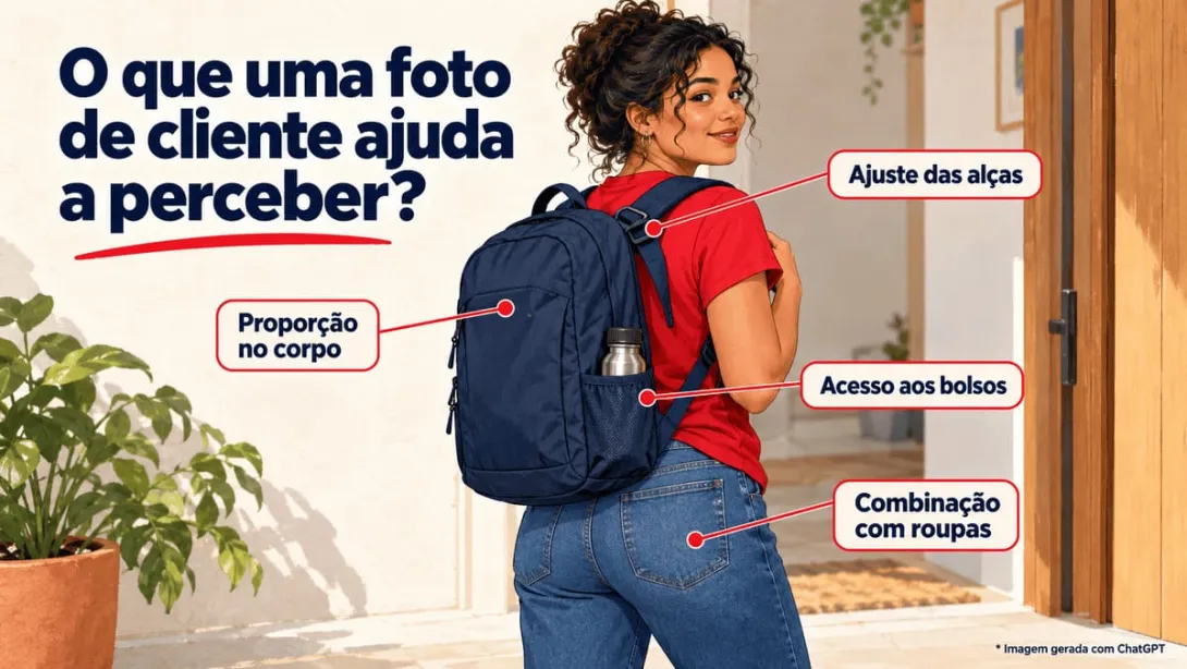 Infográfico sobre os benefícios de fotos reais no conteúdo gerado pelo usuário.